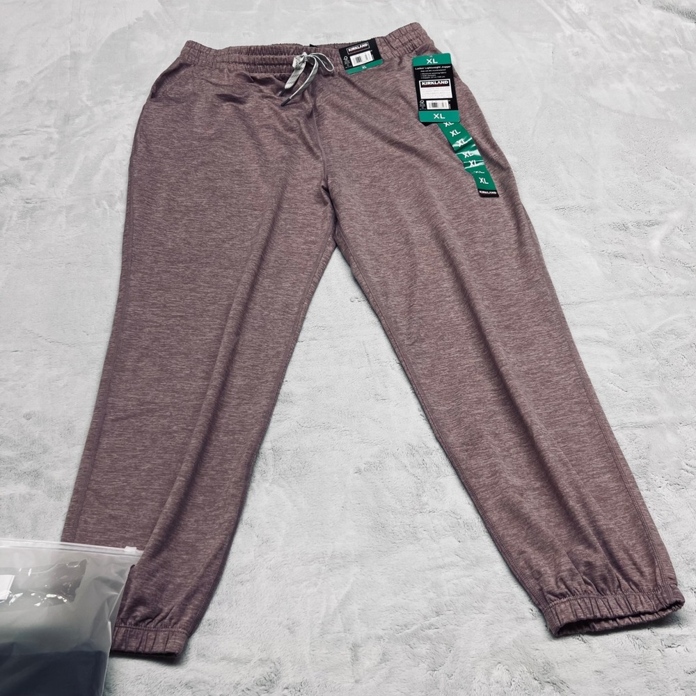 Kirkland Signature Womens Lightweight Jogger Pants XL Pockets Purple Athleisure